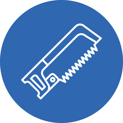 Obraz premium Meat Saw line circle icon