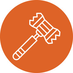 Meat Tenderizer line circle icon