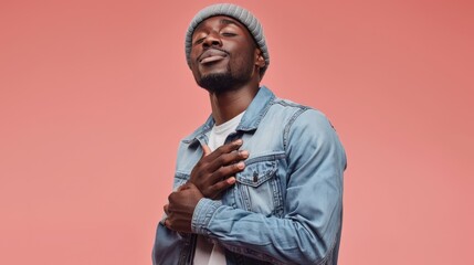 Obraz premium The Man in Denim Jacket