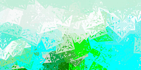 Light Blue, Green vector pattern with polygonal shapes.