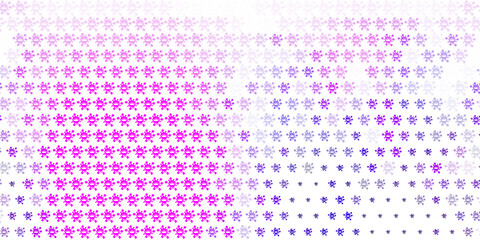 Light Purple vector backdrop with virus symbols.