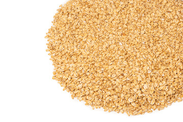 Oat-flakes isolated on a white background.