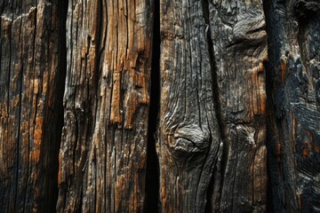 Surface of the old brown wood texture. Old dark textured wooden background, Ai generated