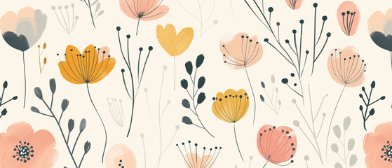 seamless pattern with leaves