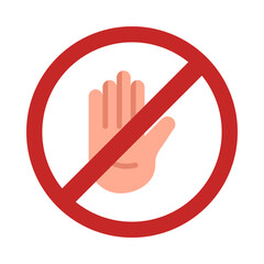 No entry icon flat icon