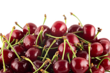 Red cherries, juicy fruits with a vibrant red hue. Bursting with sweet flavor