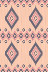 pattern with shapes ,ikat seamless pattern