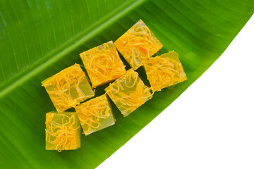 Thai sweet egg floss jelly