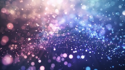 Obraz premium Abstract background with pink, purple, and golden bokeh lights and dynamic light streaks, creating a magical, festive atmosphere.