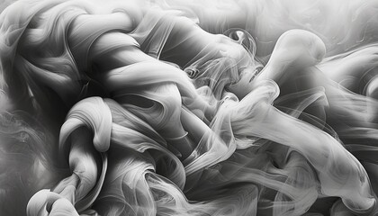 Abstract smoke art in monochrome.