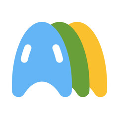 Pool kickboard icon flat icon