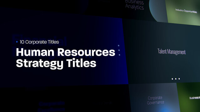 Human Resources Strategy Titles | 10 Motion Titles with Control Panels