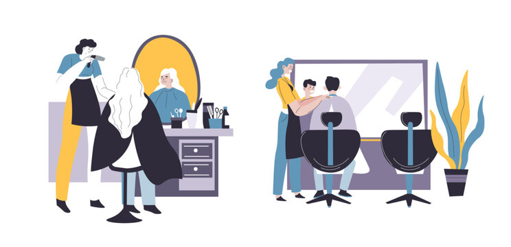 Hair Salon Services Illustration vector