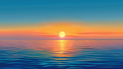 illustration of a sunrise over the horizon