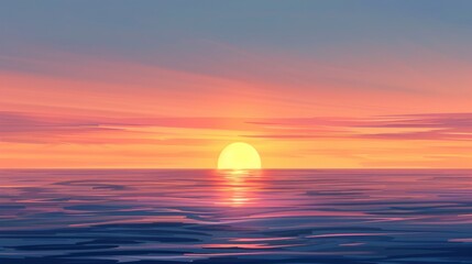 illustration of a sunrise over the horizon