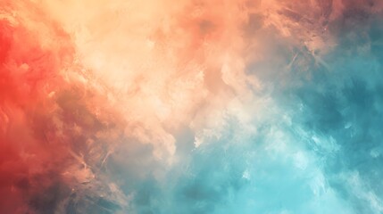 Fototapeta premium Abstract Background with Orange and Blue Clouds.