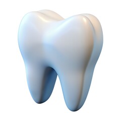 A threedimensional model showing a white tooth against a white backdrop