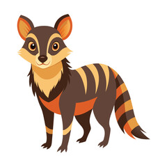 Illustration of Fanaloka animal on white