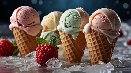 ultra-high-definition ice cream picture