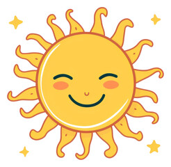 PNG Cute sun clipart sky creativity happiness.