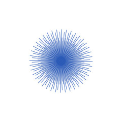 Doodle very simple line illustration mandala decoration that can be used for sticker, scrapbook, icon, decorative, e.t.c with aesthetic blue color