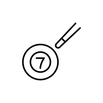 recommend clip art: Billiard outline icons, minimalist vector illustration ,simple transparent graphic element .Isolated on white background