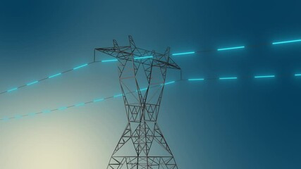 High voltage lines used to transmit electricity