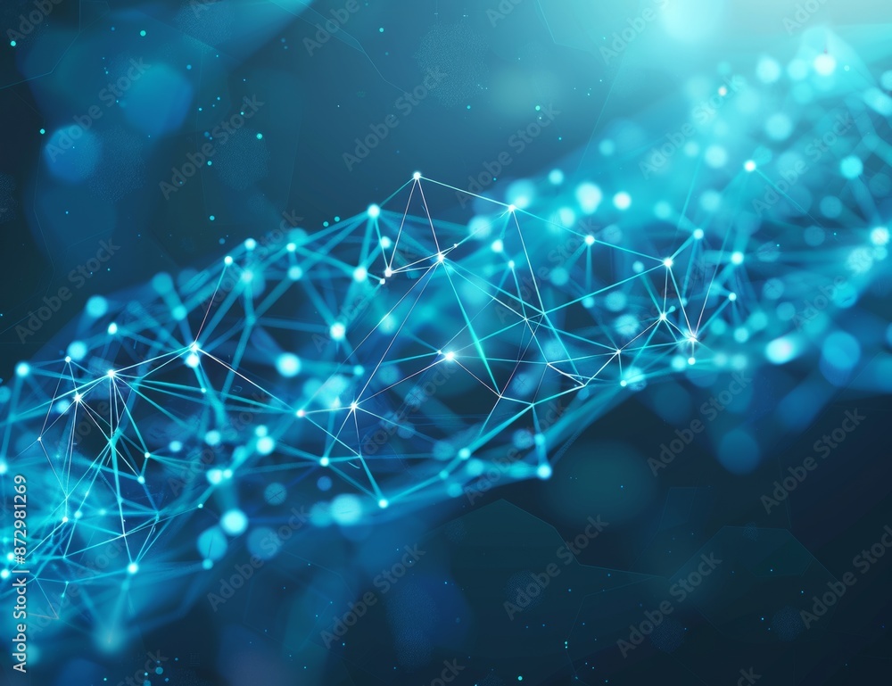 Aufkleber molecular of chemical, atom cell science, futuristic cyber network system online, background illustr