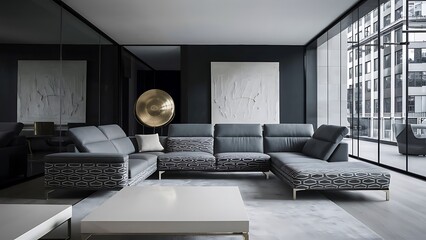 Modern interior design of living room