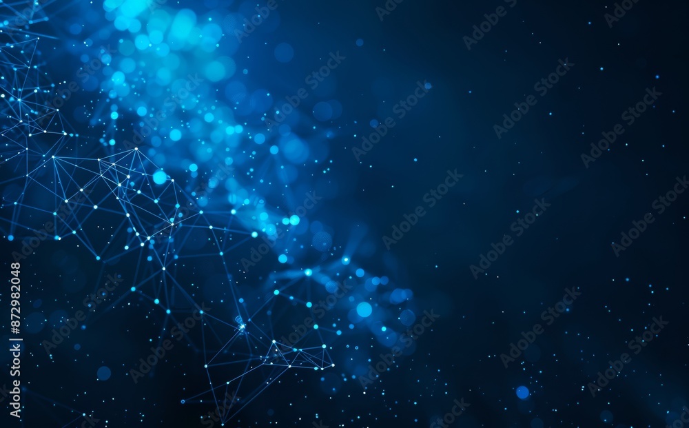 Poster sci-fi abstract geometric background with polygons