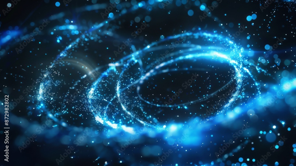 Aufkleber 3d rendering of space-time portal with abstract red grid and cosmic wormhole. funnel-shaped tunnel. 