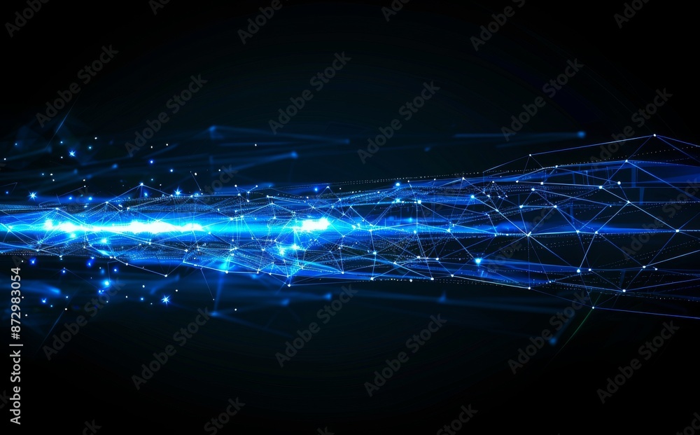 Aufkleber a modern background representing molecular design technology with a modern network