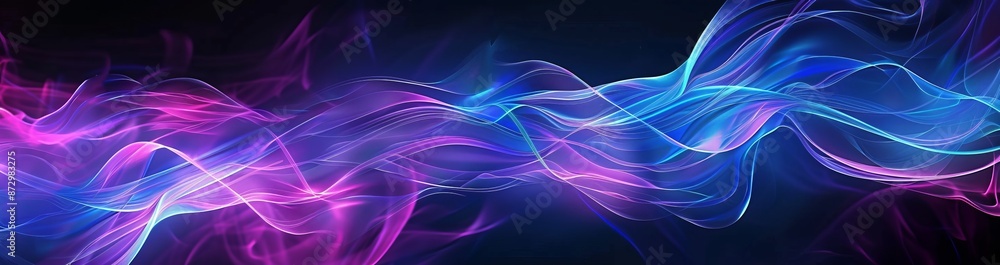 Poster an abstract background with points and lines interconnected by triangles. stock image. big data tech