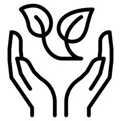 environmental conservation outline icon