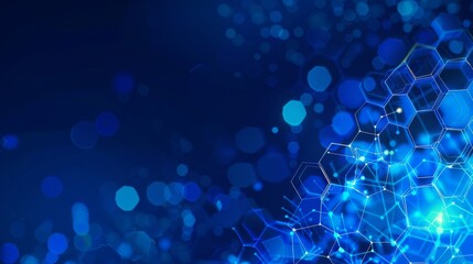 Design concept background for a hexagonal digital molecular structure