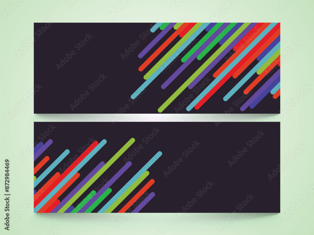Poster abstract style header or banner design set with copy space for advertising.