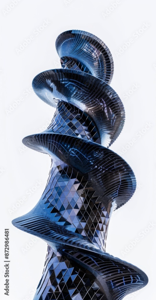 Aufkleber for science fiction or fantasy backgrounds, futuristic skyscraper architecture with isolation work p