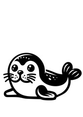 Seal SVG, Baikal Seal SVG, Fur seal SVG, White Bear SVG, Caspian seal SVG, Lake SVG, Sea Animals SVG, Water SVG, Seal Silhouette, Cute Seal, Seal Vector, Clipart, Cut file for Cricut SVG, JPG, PNG