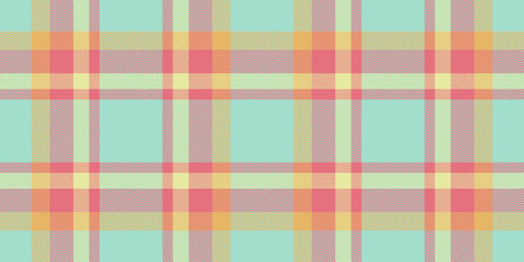 Upscale texture plaid fabric, table cloth tartan pattern background. Industrial vector seamless check textile in light and red colors.