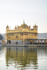 Beautiful view of Golden Temple - Harmandir Sahib in Amritsar, Punjab, India, Famous indian sikh...