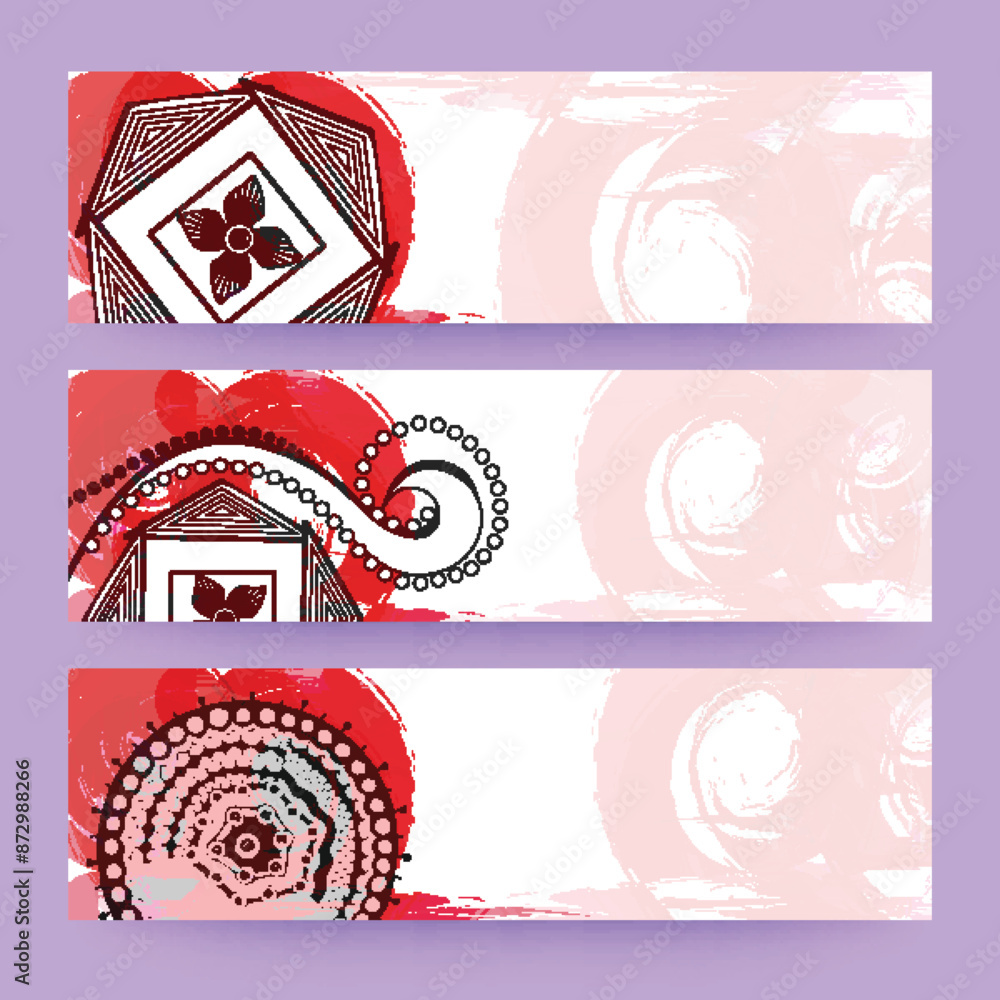 Aufkleber abstract social media banner or header set with copy space.