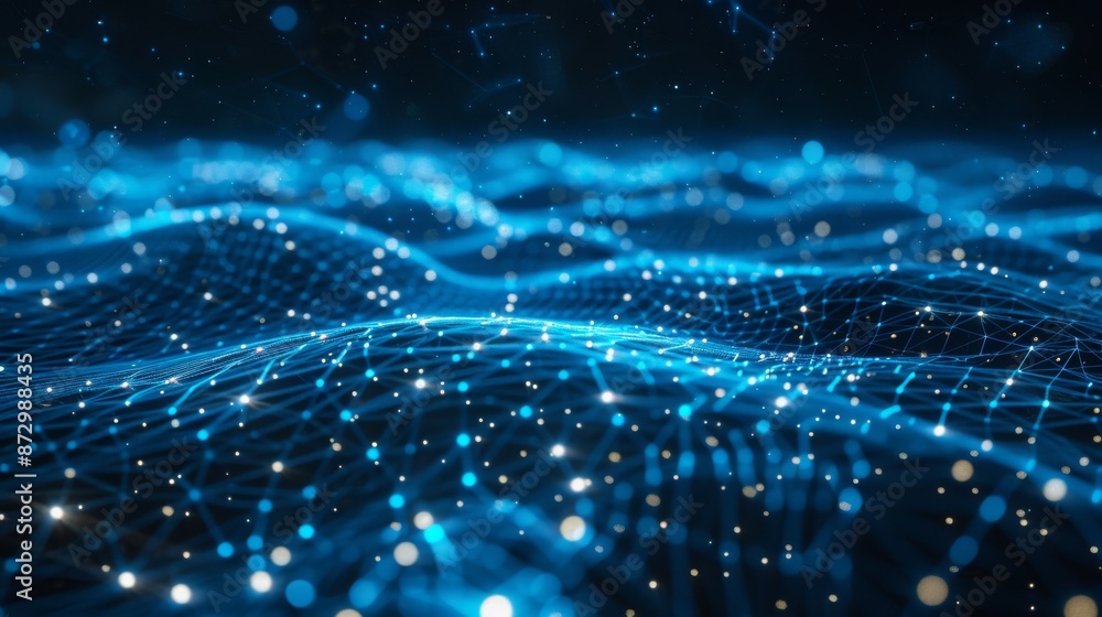 Poster the concept of abstract technology big data background is the motion of digital data flow, the trans