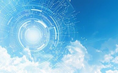 Obraz premium Modern background with abstract digital hi-tech innovation concept