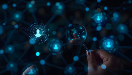 Human resource management (HR) concept. recruitment, leadership, and team building. Search and select candidates for jobs. Process of recruiting people to work for the organization design