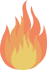Fire flame vector illustration. Bonfire icon