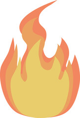 Fire flame vector illustration. Bonfire icon