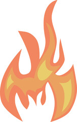Fire flame vector illustration. Bonfire icon