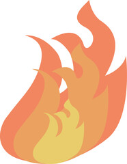 Fire flame vector illustration. Bonfire icon