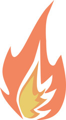 Fire flame vector illustration. Bonfire icon