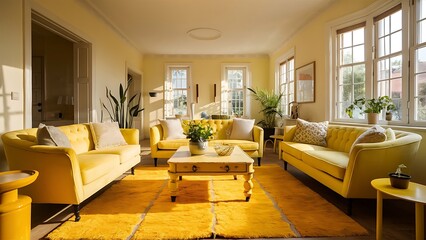 Sunny Yellow Living Room